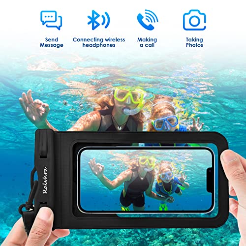 Ralvhra Universal Waterproof Phone Pouch - 2Pack, IPX8 Waterproof Phone Case with Lanyard Compatible with iPhone 14 13 12 11 XR X, Galaxy S22 S21, Pixel 4 XL up to 7