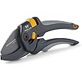 Woodland Tools Co. Heavy Duty Adjustable Anvil Pruning Shears, Gardening Hand Pruner, Stem Cutter, Branch Trimmer, for Dry Dead Growth (05-2004-100)