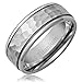 Cavalier Jewelers 8MM Men's Titanium Ring Wedding Band | Hammered Finish