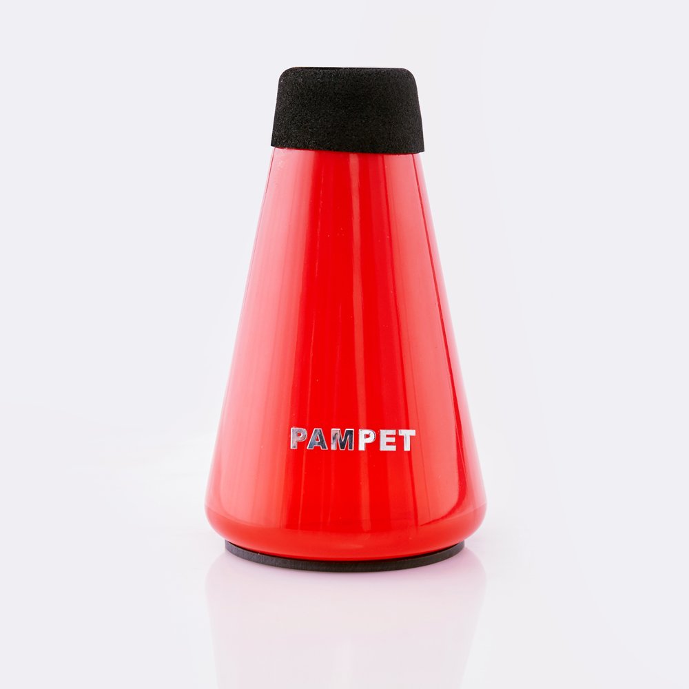 Pampet Lightweight Practice Trumpet Mute Silencer，Trumpet Straight Mute (Red)