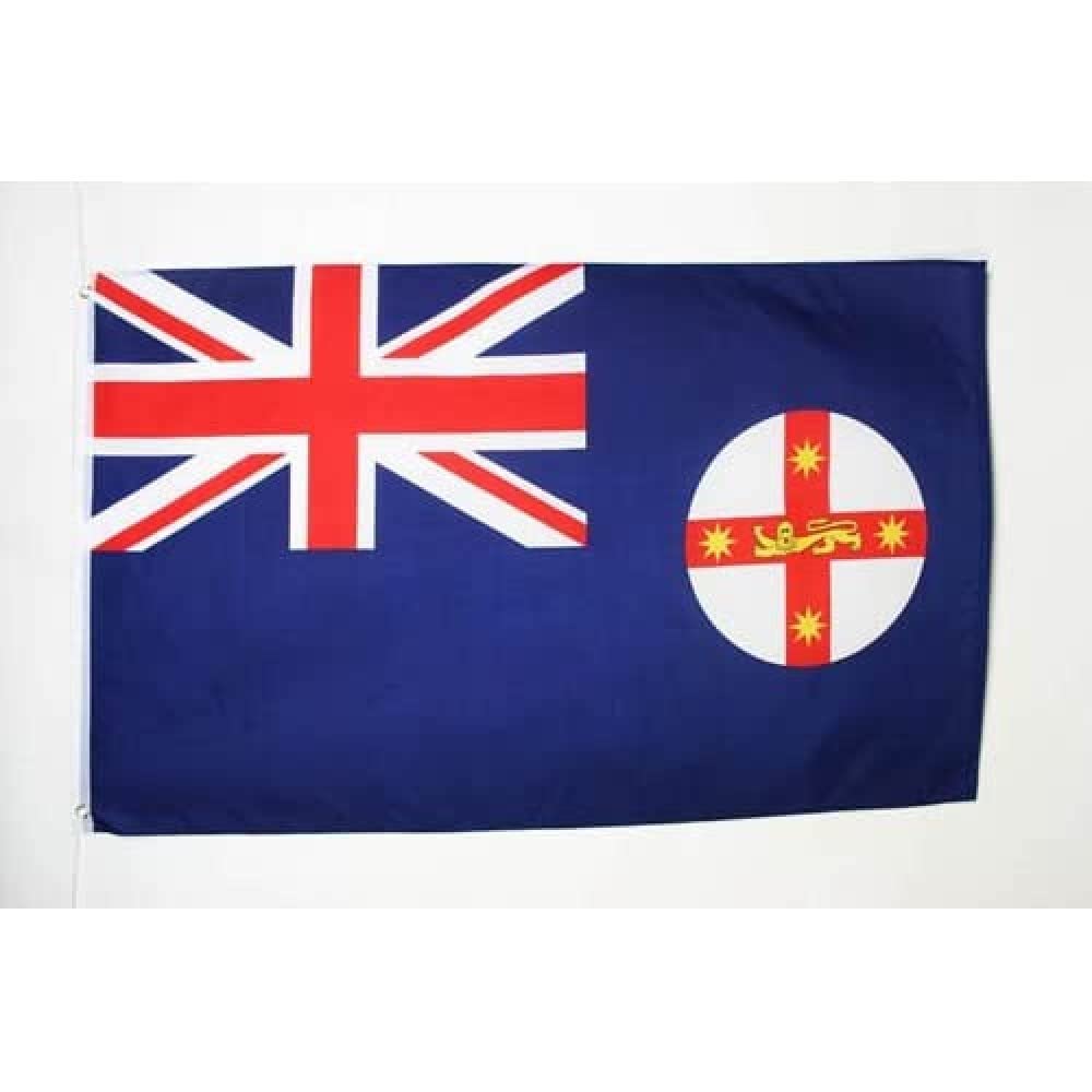AZ FLAG - New South Wales Flag - 2x3 Ft - 100D Polyester Australia - New South Welshmen Banner with Two Metal Grommets - Fade Resistant - Vivid Colors - 2' x 3' Feet - 90x60 Cm