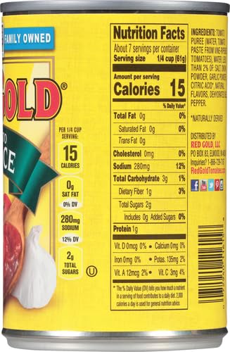 RED GOLD TOMATO SAUCE, 15 OZ, 3-PACK