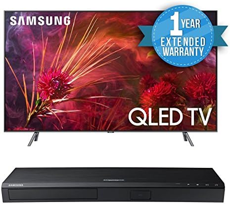 Samsung QN65Q8F Flat 65" QLED 4K UHD 8 Series Smart TV 2018 BUNDLE with UBD-M7500/ZA 4K UHD Blu-Ray Player + 1 YEAR Extended Warranty with CPS