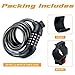 Go Pal L01 Bike Lock 4 Feet Basic Self Coiling Bicycle Cable Lock 5-Digit Combination Lock core with Complimentary Mounting Bracket, Black