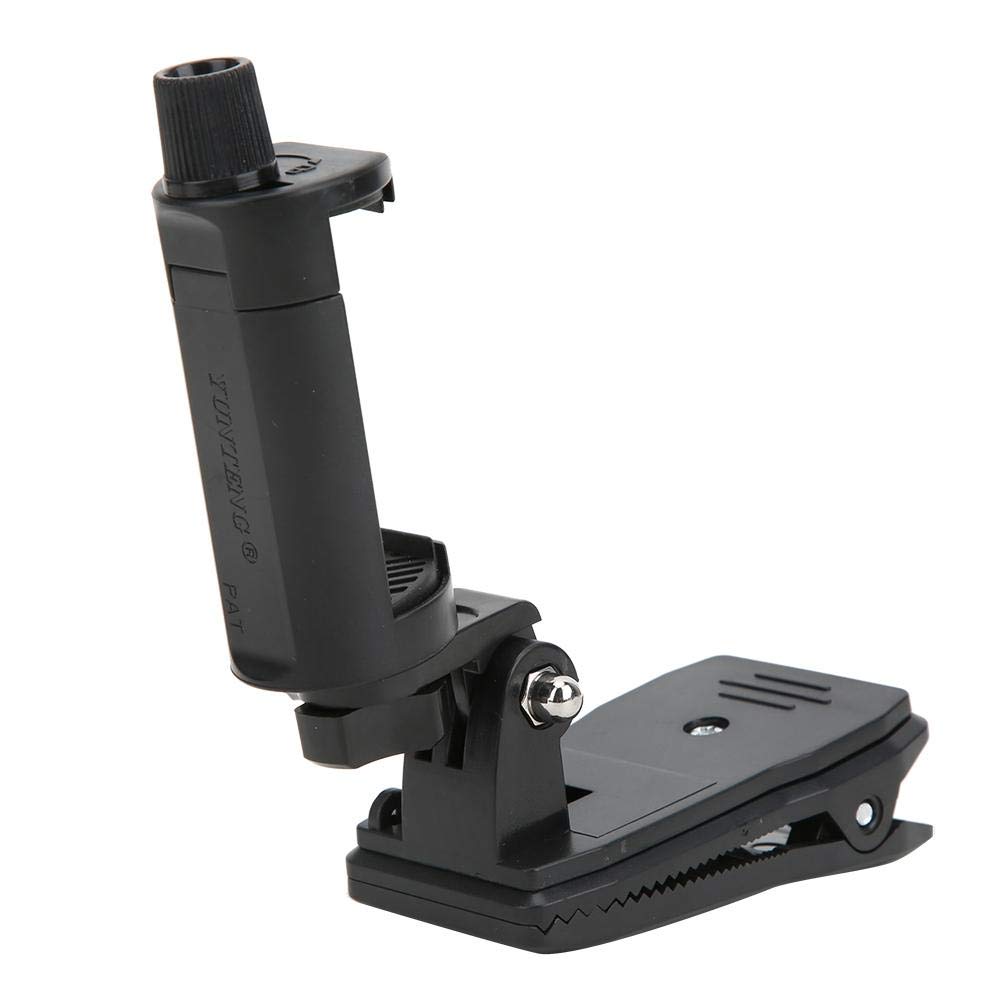 Topiky Adjustable Backpack Clamp Mount Bracket 360° Rotation Universal Fit for Mobile Phone Action Camera Desk Clip 5-10cm Wide Strap