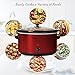 Elite Platinum MST-900R By Maxi-Matic 8.5 Quart Stainless Steel Slow Cooker,Dishwasher-Safe with Tempered Glass Lid, Cool- Touch Handles, Removable Stoneware Pot, Red