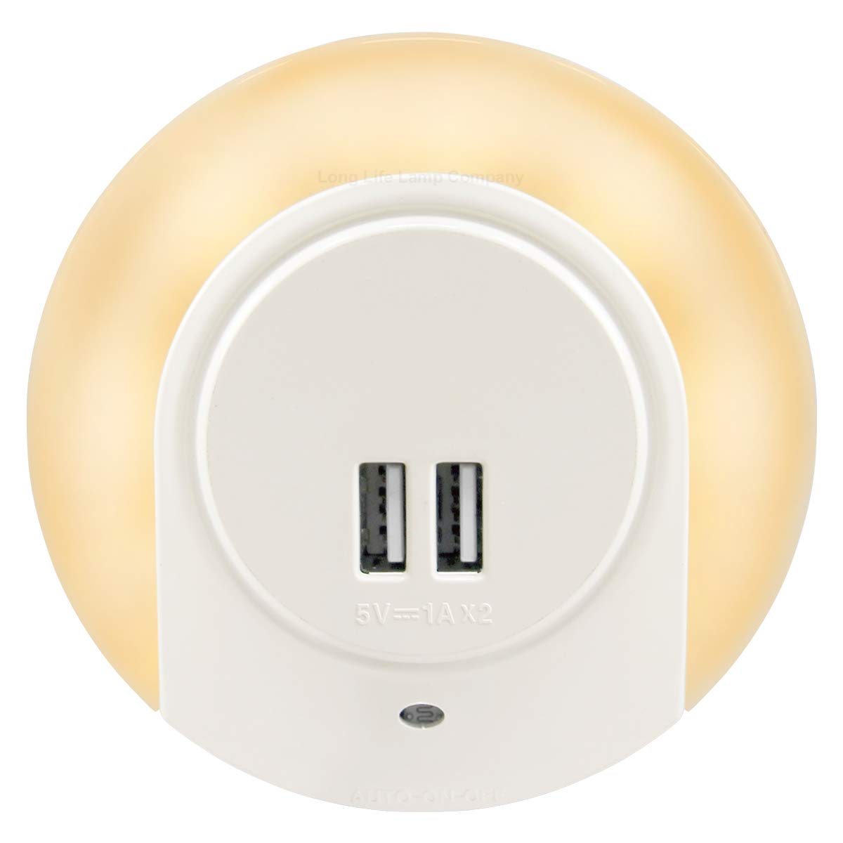 Plug in LED Night Light with 2 USB Port Charger 1w Warm White Automatic Sensor Dusk to Dawn Night Light for Bedroom Childrens Room Hallways Living Rooms A78B