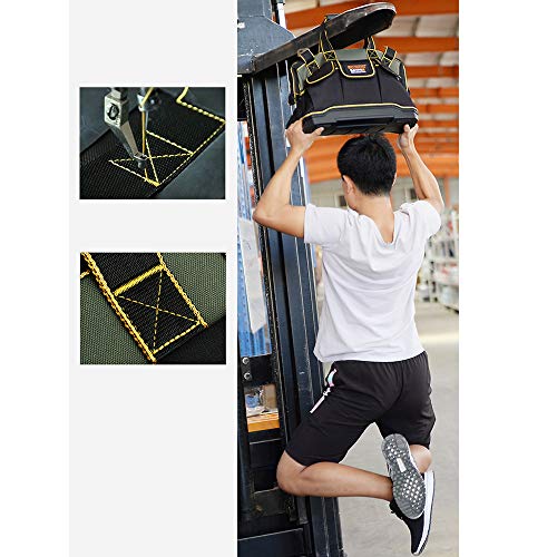 18 Inch Waterproof Tools Bag Close Top Heavy Duty Molded Base Tool Bag Storage Box with Shoulder Strap