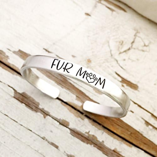 Hand Stamped Fur Mom Cuff Bracelet Jewelry