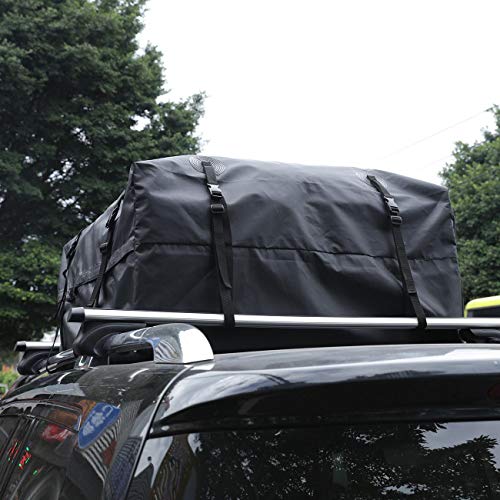 AUXMART Rooftop Cargo Bag, Car Top Carriers for Vehicles with Racks (15 Cubit Feet) - Made from Waterproof Industrial-Grade Heavy-Duty 500D PVC Tarpaulin - Thumbnail 4