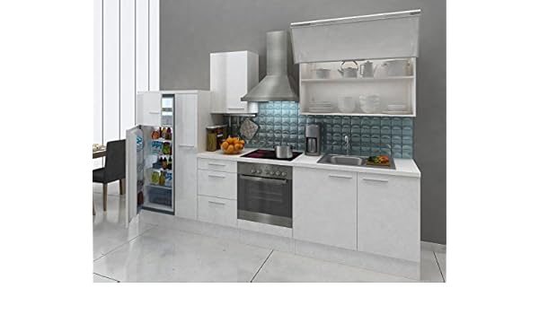 respekta Premium empotrable Cocina 310 cm Blanco Blanco Nevera ...