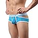 2 Pack Men Boxer Briefs Shorts Hollow Cut Out Trunks Underwear 863 (Large, pink/blue)