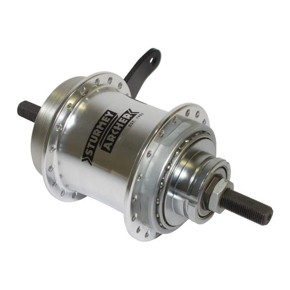 Sturmey Archer S2Cハブ H PLUS SONリム付き Sturmey Archer S2C Kick-Shift Hub Kit 36h 116mm Silver with