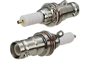 10Pcs Connector RP-BNC Female Plug Bulkhead Nut SHV 5000V High Voltage RF Coaxial Adapter High Quantity for Audio Speaker