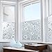Cool Privacy Window Film, Decorative Static Cling Glass, Home & Office Film, Stained Circles, Self Adhesive Sticker Frosted Privacy Pattern PVC Vinyl Glass for Home Office Store Roll 17.7x78.7Inch
