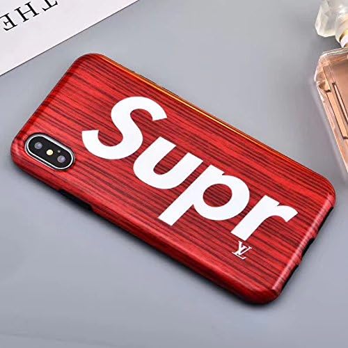 Street Fashion Supr X Luxury Style case cover wallet bumper for Apple Iphone (Red/Digital, Iphone 7plus 8Plus [5.5" Screen]) (7plus8plus-RED)