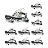 Walkie Talkies Earpieces (10 packs) 2 Pin Covert Air Acoustic Tube Headset for Retevis H-777 Kenwood PUXING Baofeng UV-5R BF-888S 2 Way Radio