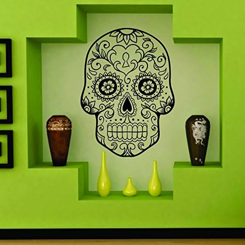 Dabbledown Decals Sugarskull Version 8 Wall Vinyl Decal Sticker Art Graphic Sticker Sugar Skull