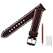 Ritche 18mm 20mm 22mm Leather Watch Strap,Watch Band Wrist Replacement Pin Buckle Black Brown