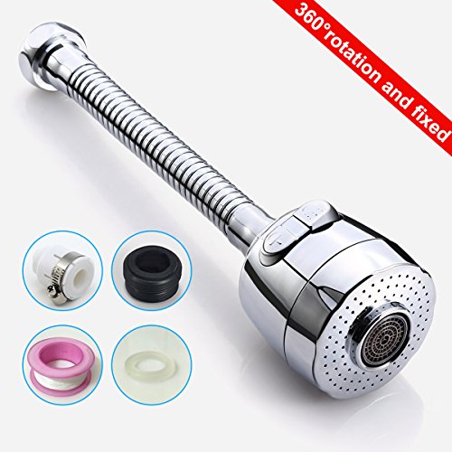 3New 360°Swivel Water Saving Tap Aerator Nozzle Filter Water Saving Tap Diffuser Kitchen Accessories (Long)