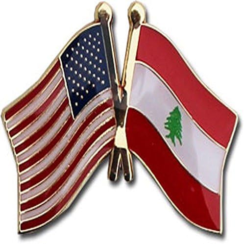 nrNRAccessories Wholesale Pack of 50 USA American Lebanon Flag Hat Cap lapel Pin