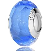 Handmade 925 Sterling Silver Murano Faceted Charms Fit Pandora Bracelets