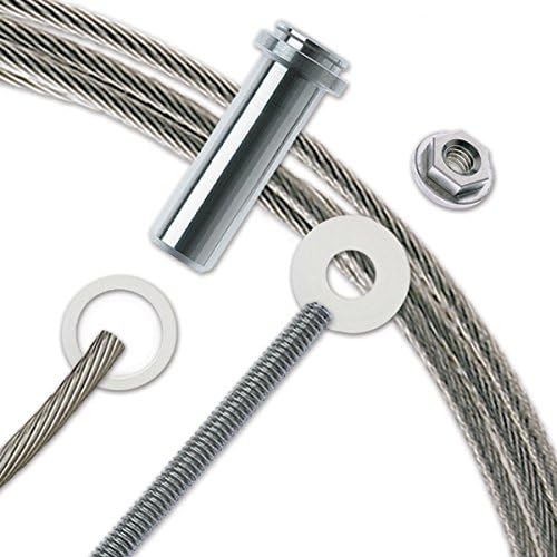 Feeney CR-6715 Cablerail Assemblies for Metal with 4 1/4" Terminal, 3/16", 15' (Pack of 1)