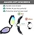 Aegend Swim Goggles, Streamlined Design Swimming Goggles No Leaking Anti Fog Premium UV Protection 180 Degree Vision and Soft Silicone Nose Bride, Pool Goggles for Adult Men Women
