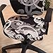 Jinzio Computer Office Chair Cover - Split Protective & Stretchable Cloth Polyester Universal Desk Task Chair Chair Covers Stretch Rotating Chair Slipcover, Grey Black