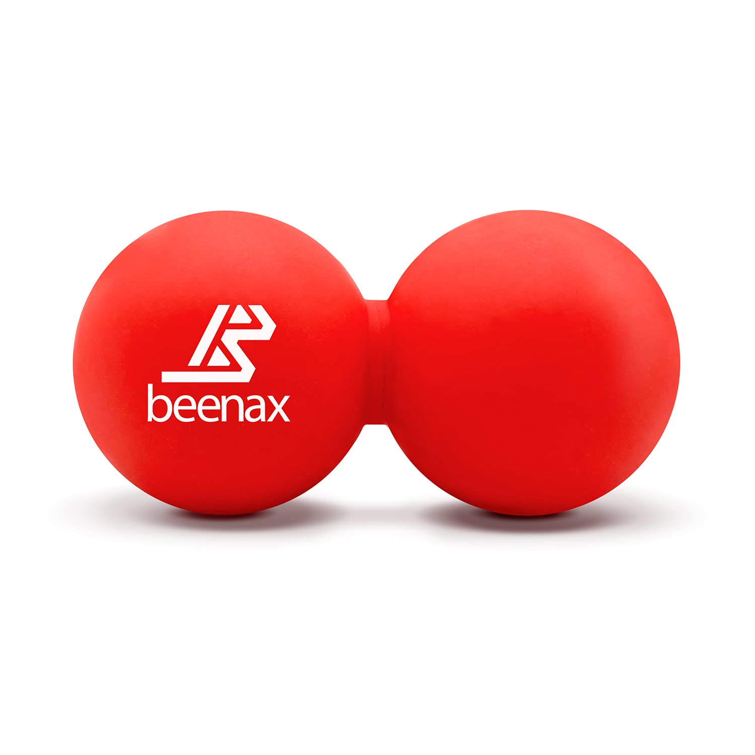Beenax Peanut Massage Ball - Double Lacrosse Ball - Perfect for Trigger Point Therapy, Myofascial Release, Deep Tissue Massage, Yoga - Designed to Relieve Stress and Relax Tight Muscles (Red)