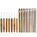 D-FantiX 20 Pcs Bamboo Crochet Hooks Set Ergonomic Knitting Hooks with Compact Carry Case