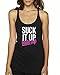 Panoware Women's Funny Workout Tank Top | Suck It Up Buttercup, Vintage Black, Small
