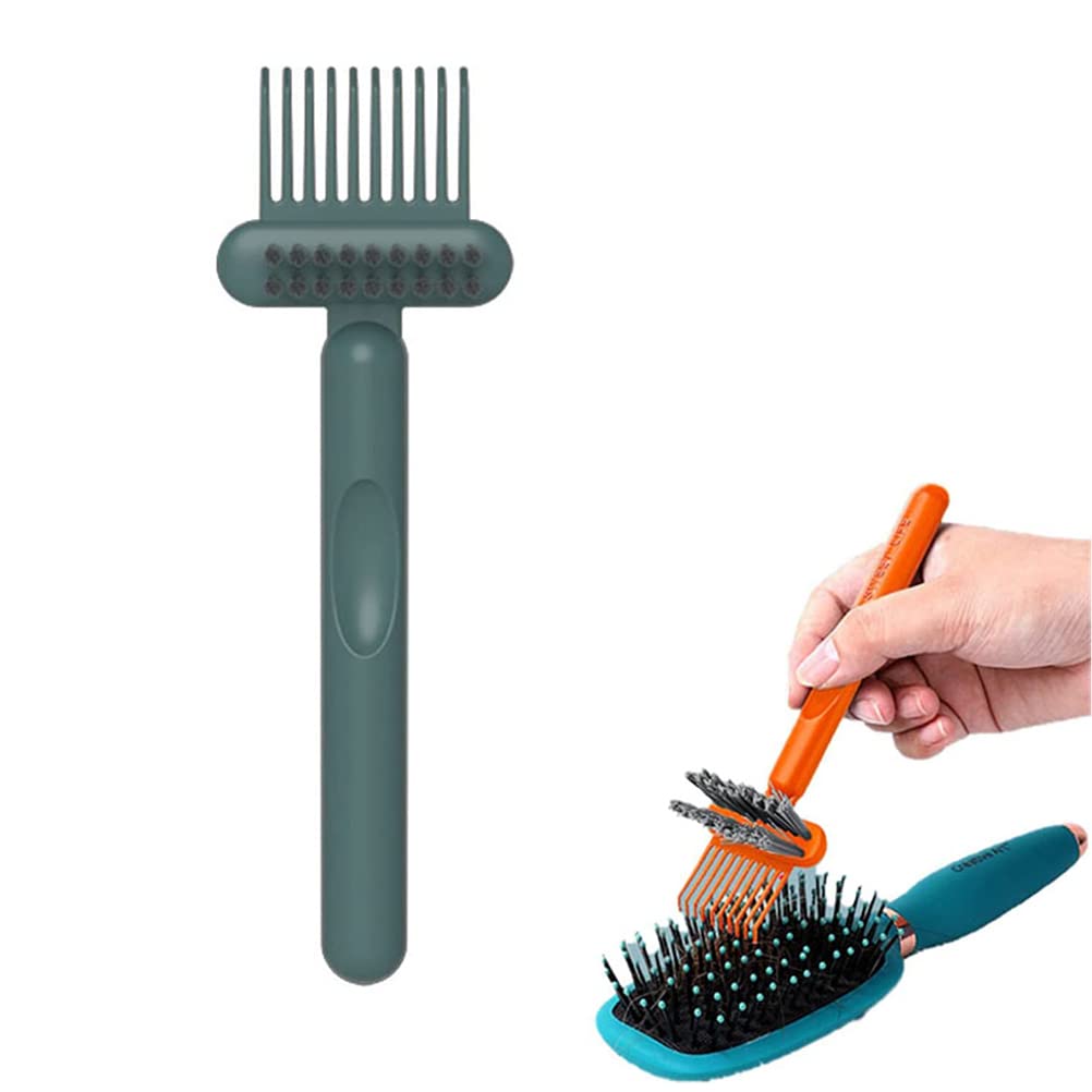 Sahgsa Comb Cleaning Brush, 2 in 1 Hair Brush Cleaning Tools, Portable Hair Brush Cleaning Brush with Metal Wire Rake Mini Hair Brush Remover for Removing Hair Dust
