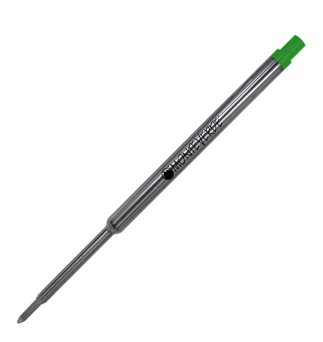 Monteverde Medium Point Ballpoint Soft Roll Refill for Waterman Ballpoint Pens - Green (Pack of 2)