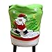 Gillberry Christmas Santa Claus Chair Back Cover Snowman Elk Ski Dinner Table Party Decor (A)