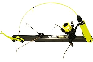 HAPPY HOOKER ICE FISHING TECHNOLOGY Ice Fishing Automatic Hook Setter – Adjustable Rod Holder with Non-Freeze Trigger System, Stainless Steel Stabilizers & Compact Storage Tube – Made in USA
