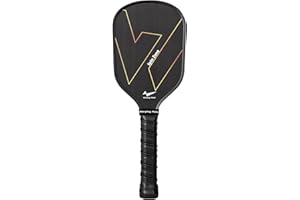 Warping Point Pickleball Training Paddle with Dual Different Friction Surface Technology, T700 Raw Carbon Fiber Pickleball Sweet Spot Trainer with Elongted Handle, 16mm Core Practice Pickleball Paddle