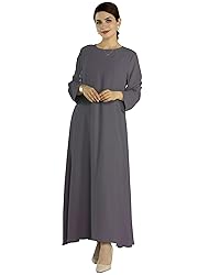 Zofocy Solid Color Women Abaya Modest Muslim Prayer