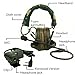 Z-TAC Tactical Headphone U94 Headset PTT Military Radio for Kenwood 2 Pin Black