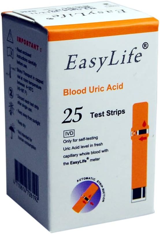 EasyLife Uric Acid TestStrips 25Strip Pack Amazon.co.uk Health