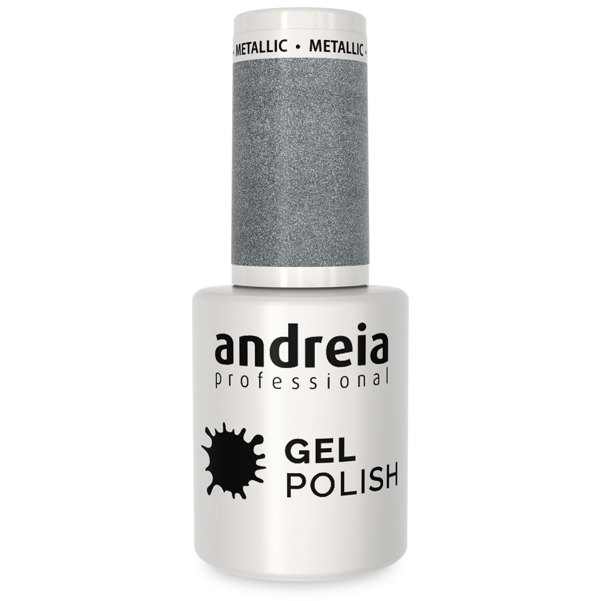 Andreia Semi-Permanent Nail Gel Polish for UV/LED Lamp - Intense Shine and 4 weeks Lasting Manicure Nail Gel Varnish - Colour 278 Meatllic Grey - Shades of Purple 10.5 ml