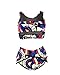 PiePieBuy Womens African Print Inspired Two Piece Bikini Bathing Suit, Muticolor, Large