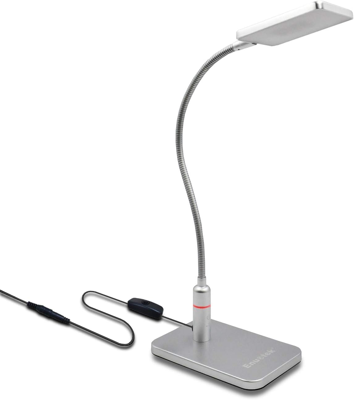 ENUOTEK Silver Metal Flexible LED Desk Lamp Touch Dimmable LED Table