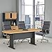 Bush Business Furniture Series A & C 79W x 34D Racetrack Oval Conference Table in Beech