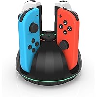 Switch Controller Charging Station for Nintendo Switch JoyCon, Controller Docking Station JoyCon Charger Dock with LED Indica
