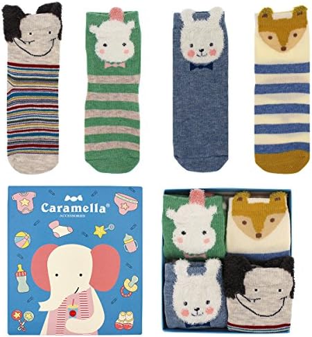 Cute Socks Set, Art of Socks, Adorable Character Design, Infant to Adult Size ① (M: 3- 5 yrs (6.3"- 7.12"/ US 9.5- 12/ 16- 18cm), J11 Set)