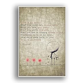 Framed Canvas Wall Art for Living Room, Bedroom Beautiful Quotes Canvas Prints for Modern Home Decoration Ready to Hang - 16"x24" inches