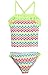 Attraco Little Big Girls Rainbow Wave Stripe Two Piece Swimsuit Cute Tankini Set
