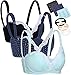 CAKYE Women's Underwire Maternity Nursing Bra 3PACK (34B, Black/Navy/Mint Green 3pcs/Pack)