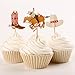Fumeepro 24 Pcs Cowboy Cupcake Toppers Theme Party Decoration Cocktail picks Cake Decorating Tools for Party Supplies